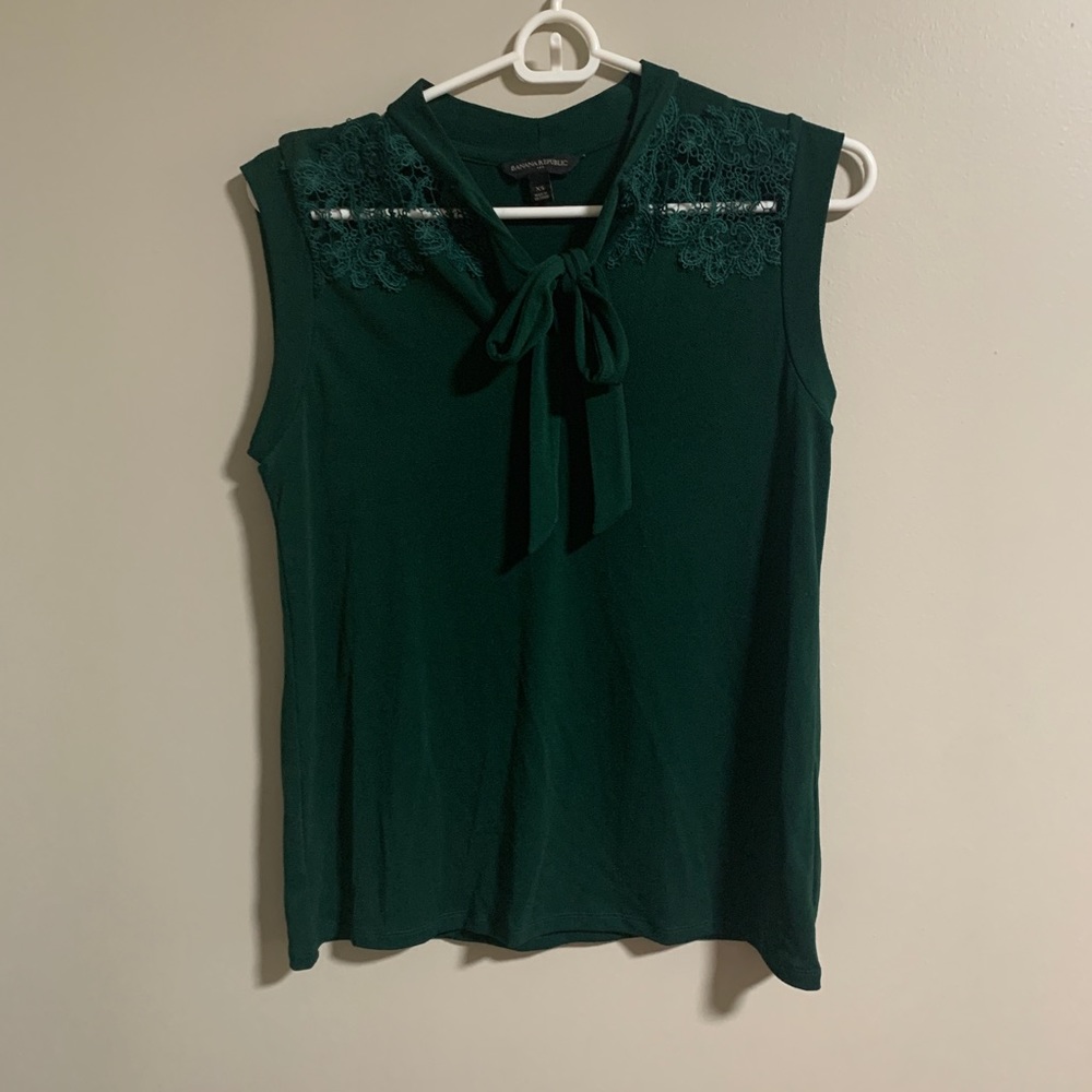 Dark Green Banana Republic Fancy Tank